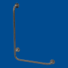 Uchwyt Kątowy dla Niepełnosprawnych lewy 100/40cm stal nier fi25